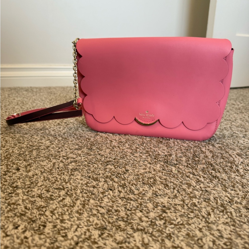 Kate Spade Pink Scalloped Crossbody Bag